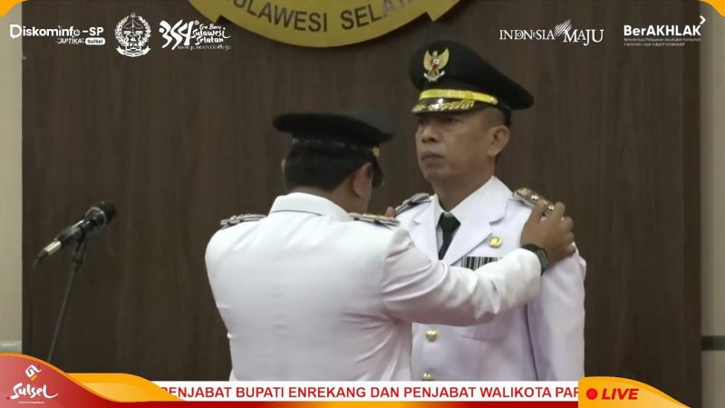 Akbar Ali Resmi Dilantik Jadi Pj Wali Kota Parepare