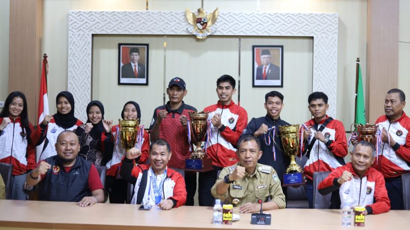 Pj Wali Kota Parepare Lepas Arak-arakan Atlet Sepak Takraw Sulsel Peraih Emas di Cina