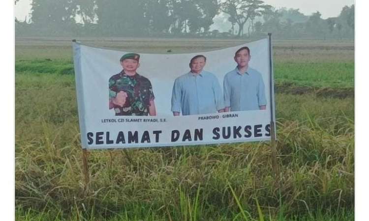 Foto Dandim Sukoharjo bersama Prabowo-Gibran di APK Viral, Begini Respons TNI