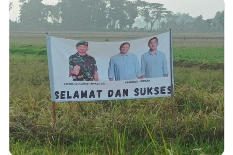 Foto Dandim Sukoharjo bersama Prabowo-Gibran di APK Viral, Begini Respons TNI