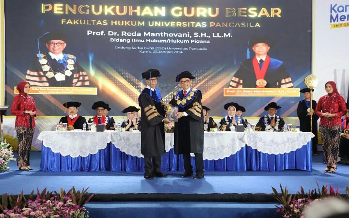 Prof Dr Reda Manthovani Dikukuhkan sebagai Guru Besar Bidang Ilmu Hukum Pidana Universitas Pancasila