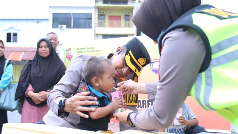 Empat Anak Stunting Dapat Bantuan Pemenuhan Makanan Tambahan dari Polres Parepare