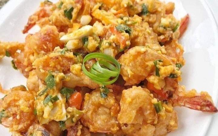 Resep Udang Goreng Crispy Saus Telur Asin