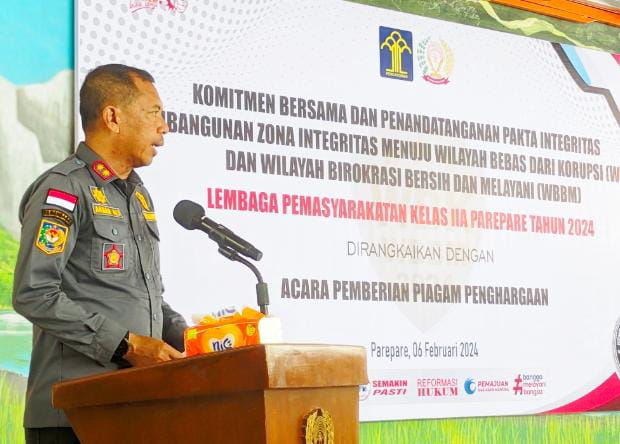 Pj Wali Kota Akbar Ali Apresiasi Komitmen Pembangunan Zona Integritas di Lapas Parepare