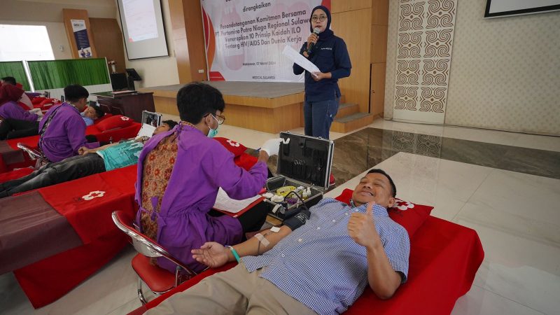 Pertamina Sulawesi Gelar Donor Darah dan Tes VCT Deteksi Aids