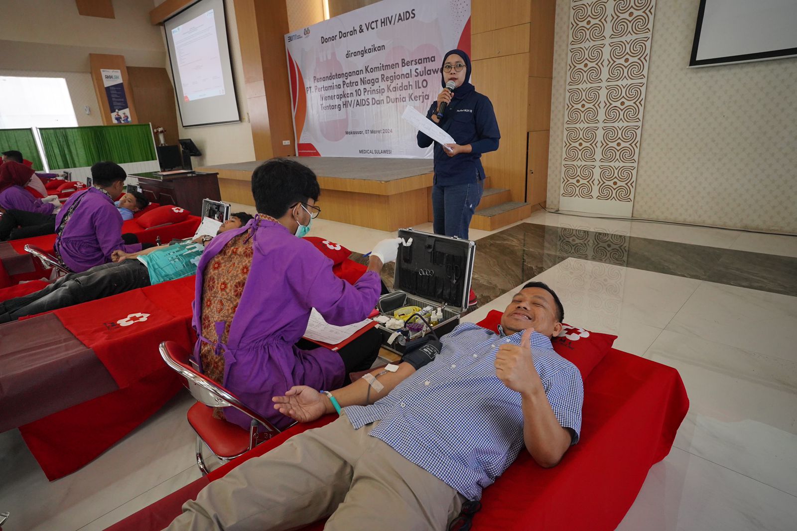 Pertamina Sulawesi Gelar Donor Darah dan Tes VCT Deteksi Aids