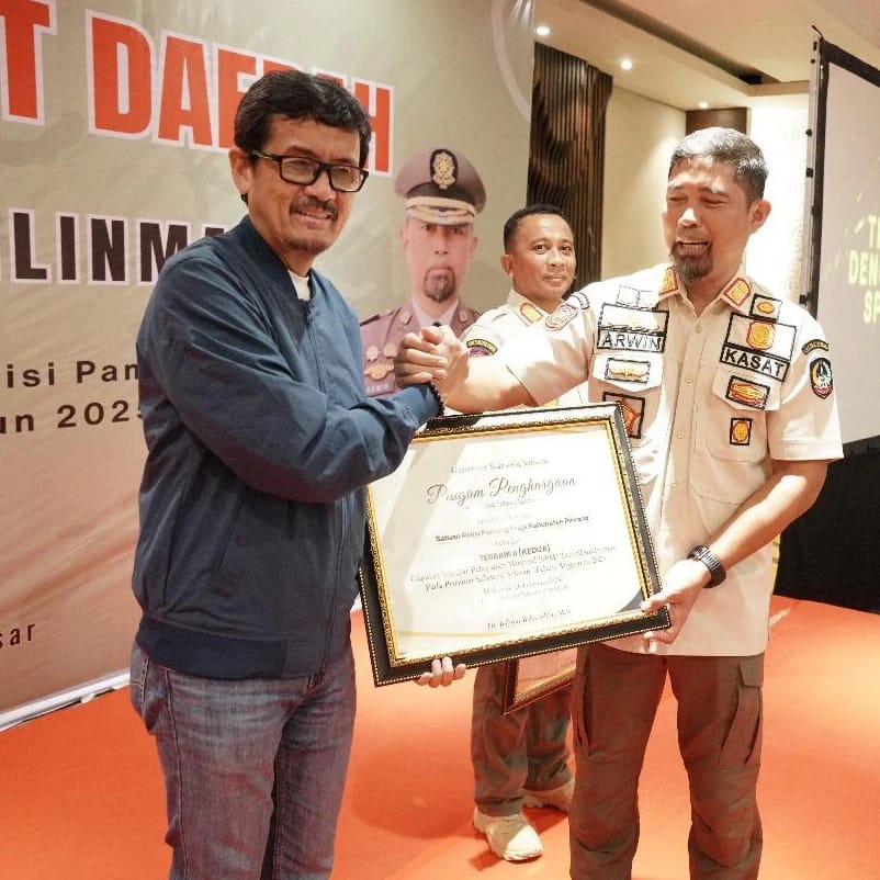 Membanggakan, Satpol PP Pinrang Dapat Penghargaan dari Pemprov Sulsel