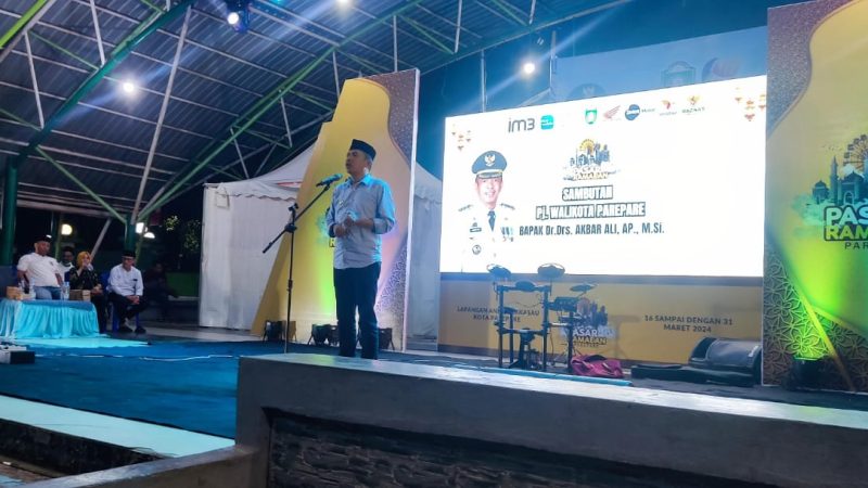 Pj Wali Kota Akbar Ali Buka Pasar Ramadan di Lapangan Andi Makkasau