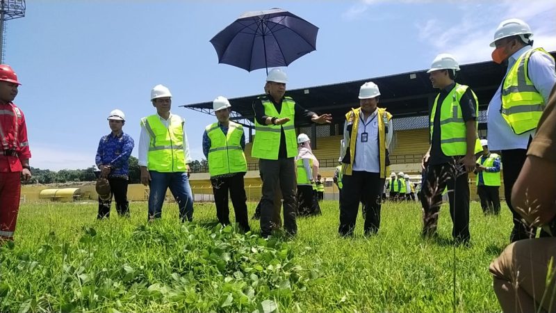 Pj Wali Kota Tinjau Renovasi Stadion GBH Pasca Penandatangan Kontrak