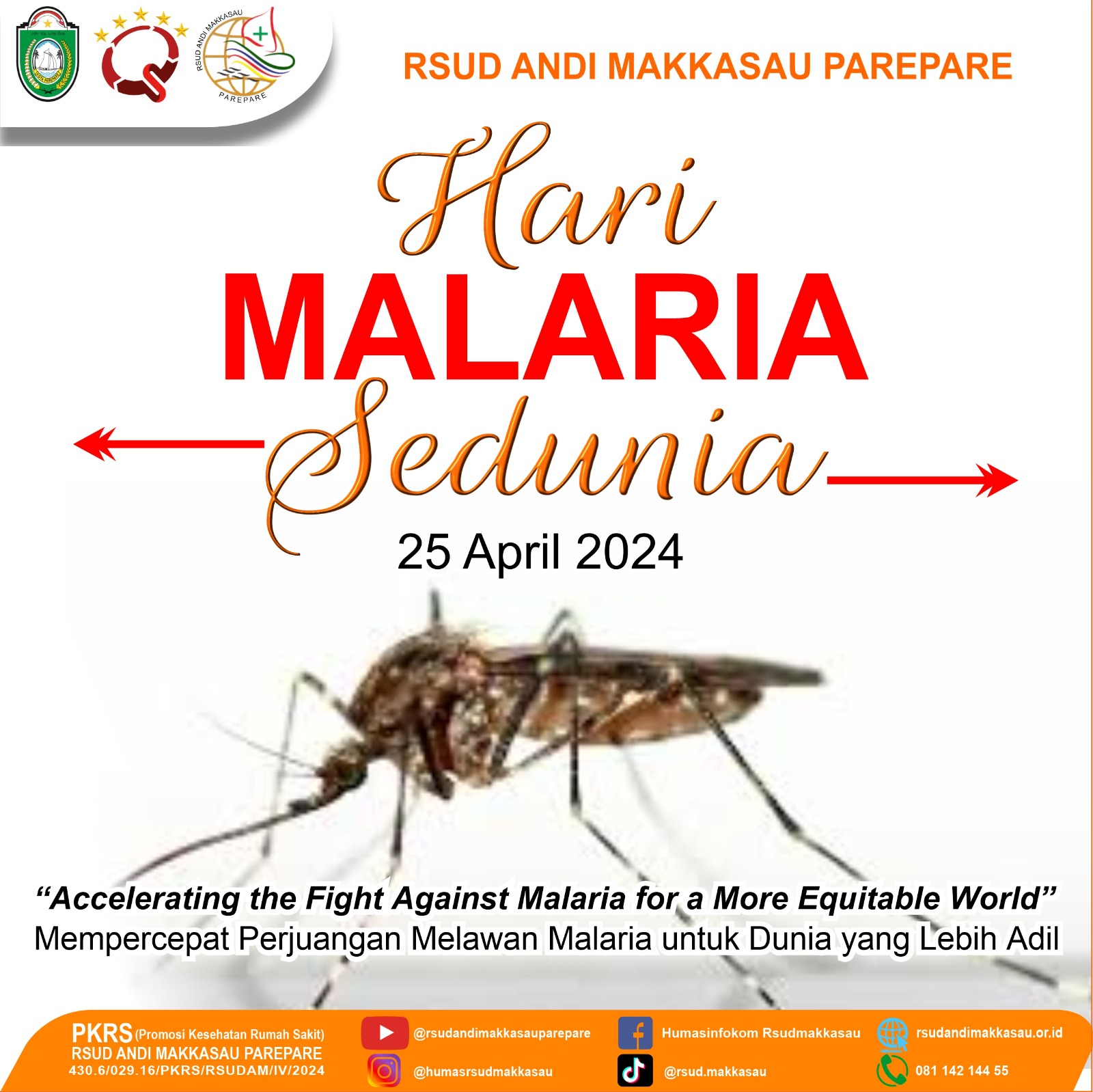 Peringati Hari Malaria Sedunia, RSUD Andi Makkasau Berbagi Kiat Mencegah Penyakit Malaria