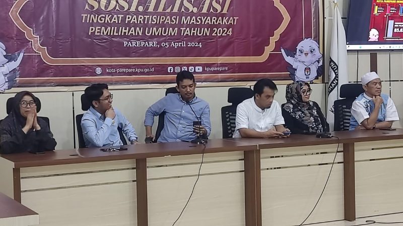 KPU Parepare Sebut Partisipasi Masyarakat di Pemilu 2024 Capai 85,63%