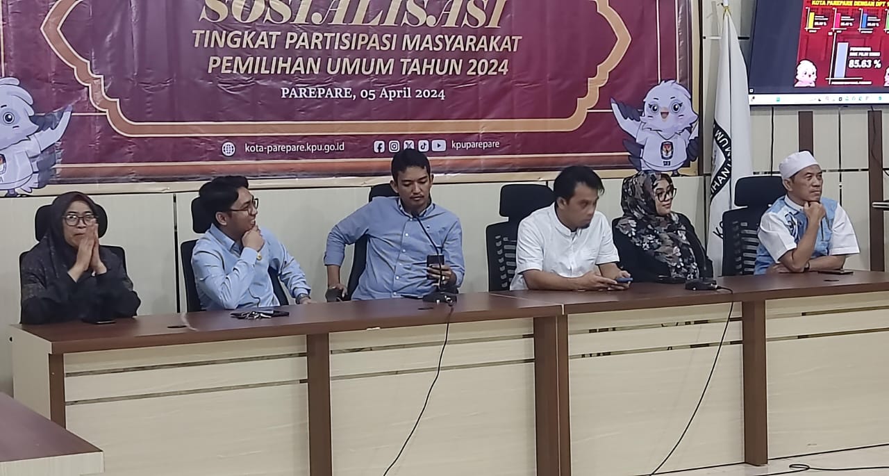 KPU Parepare Sebut Partisipasi Masyarakat di Pemilu 2024 Capai 85,63%