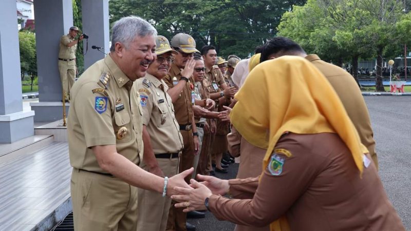 Bupati Irwan Hamid dan Wabup Alimin Halalbihalal bersama Seluruh ASN Pemkab Pinrang