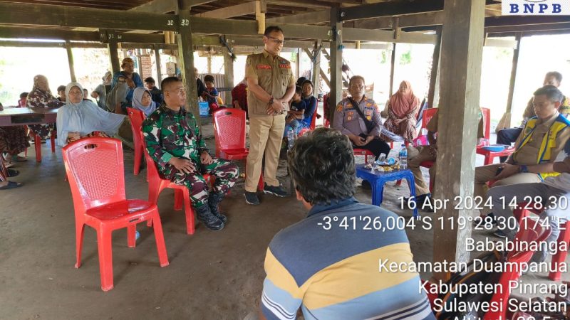 BPBD Pinrang Tinjau Abrasi Sungai Saddang di Babana