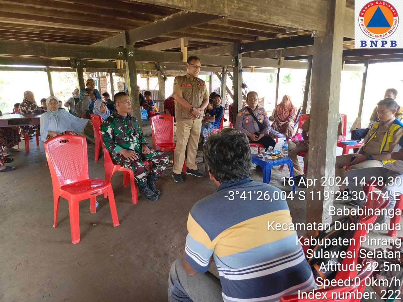 BPBD Pinrang Tinjau Abrasi Sungai Saddang di Babana