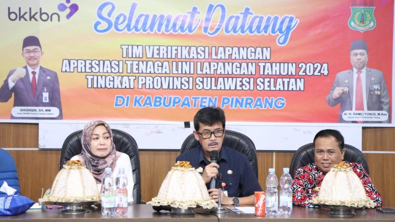 Plh Bupati Pinrang Andi Calo Terima Kunjungan Tim Verlap BKKBN Sulsel