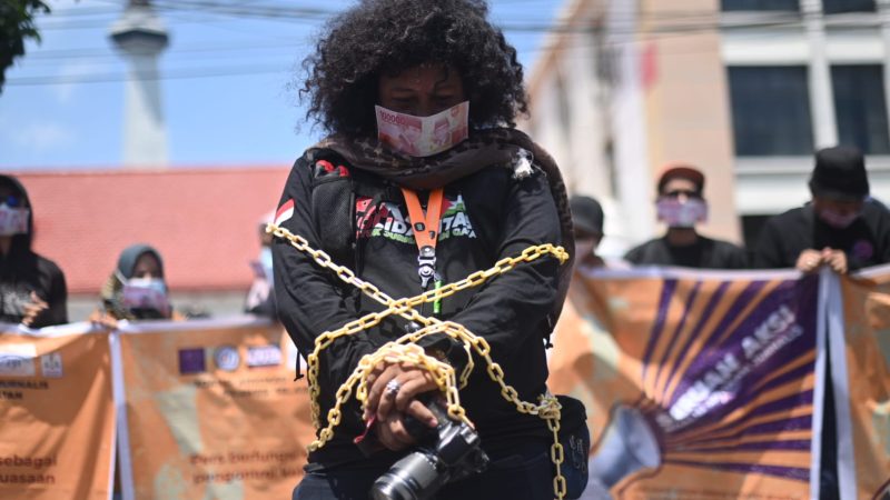 Koalisi Advokasi Jurnalis Sulsel Gelar Aksi Damai di Depan PN Makassar