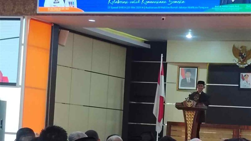 Pj Wali Kota Akbar Ali Beri Sambutan di Acara Syawalan Muhammadiyah Parepare