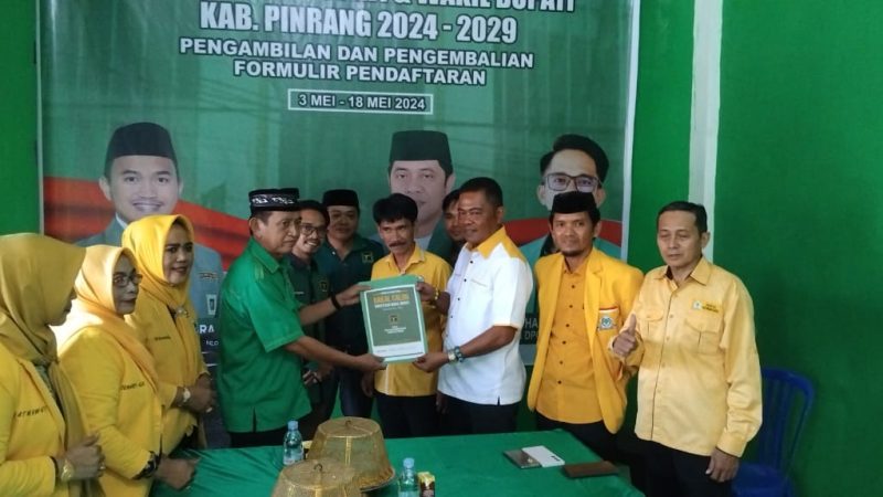 Usman Marham Kembalikan Formulir Pendaftaran Calon Bupati Pinrang di PPP