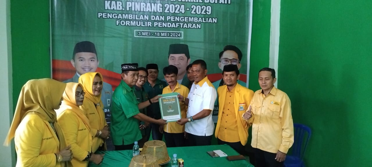 Usman Marham Kembalikan Formulir Pendaftaran Calon Bupati Pinrang di PPP