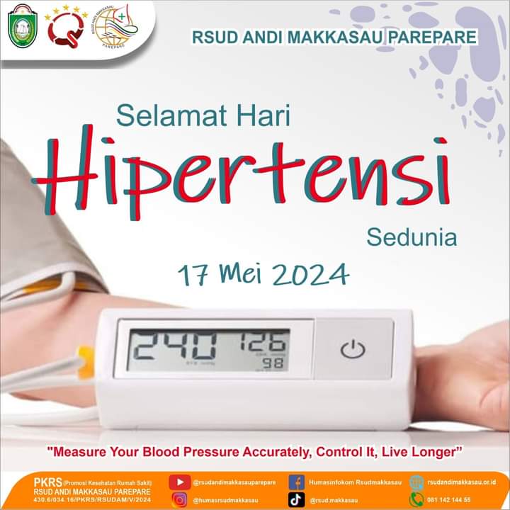 Momen Hari Hipertensi Sedunia, RSUD Andi Makkasau Ajak Masyarakat Kenali Gejala, Faktor, dan Risiko Hipertensi