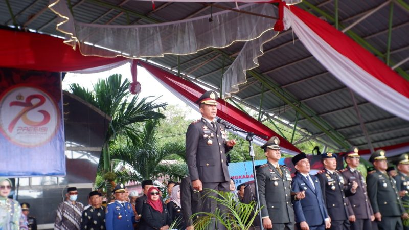 Hadiri Upacara HUT Bhayangkara ke 78, Pj Wali Kota Akbar Ali Banggakan Profesionalisme Polisi dalam Bertugas