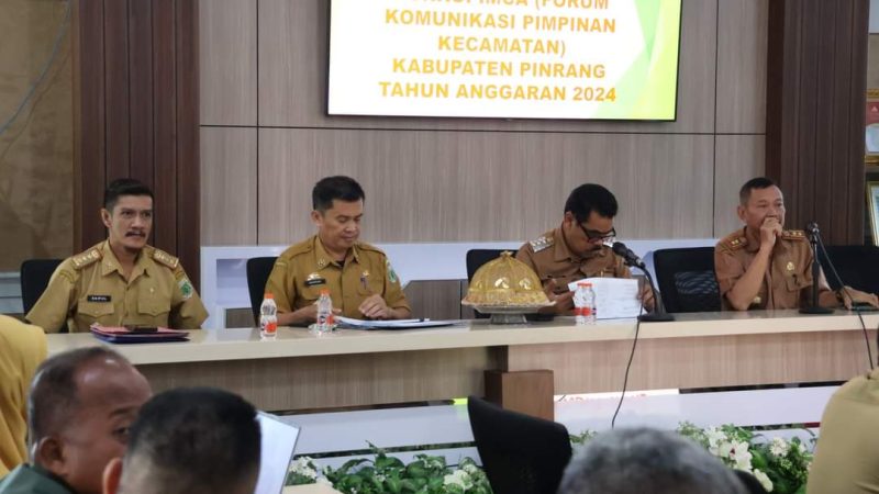 Pj Bupati Ahmadi Akil Pimpin Rakor Pelaksanaan Sosialisasi Pilkada Damai di Pinrang