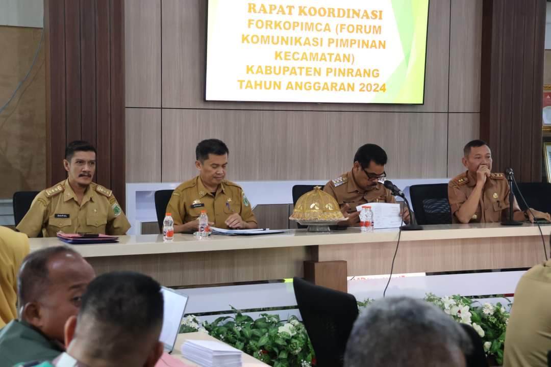 Pj Bupati Ahmadi Akil Pimpin Rakor Pelaksanaan Sosialisasi Pilkada Damai di Pinrang