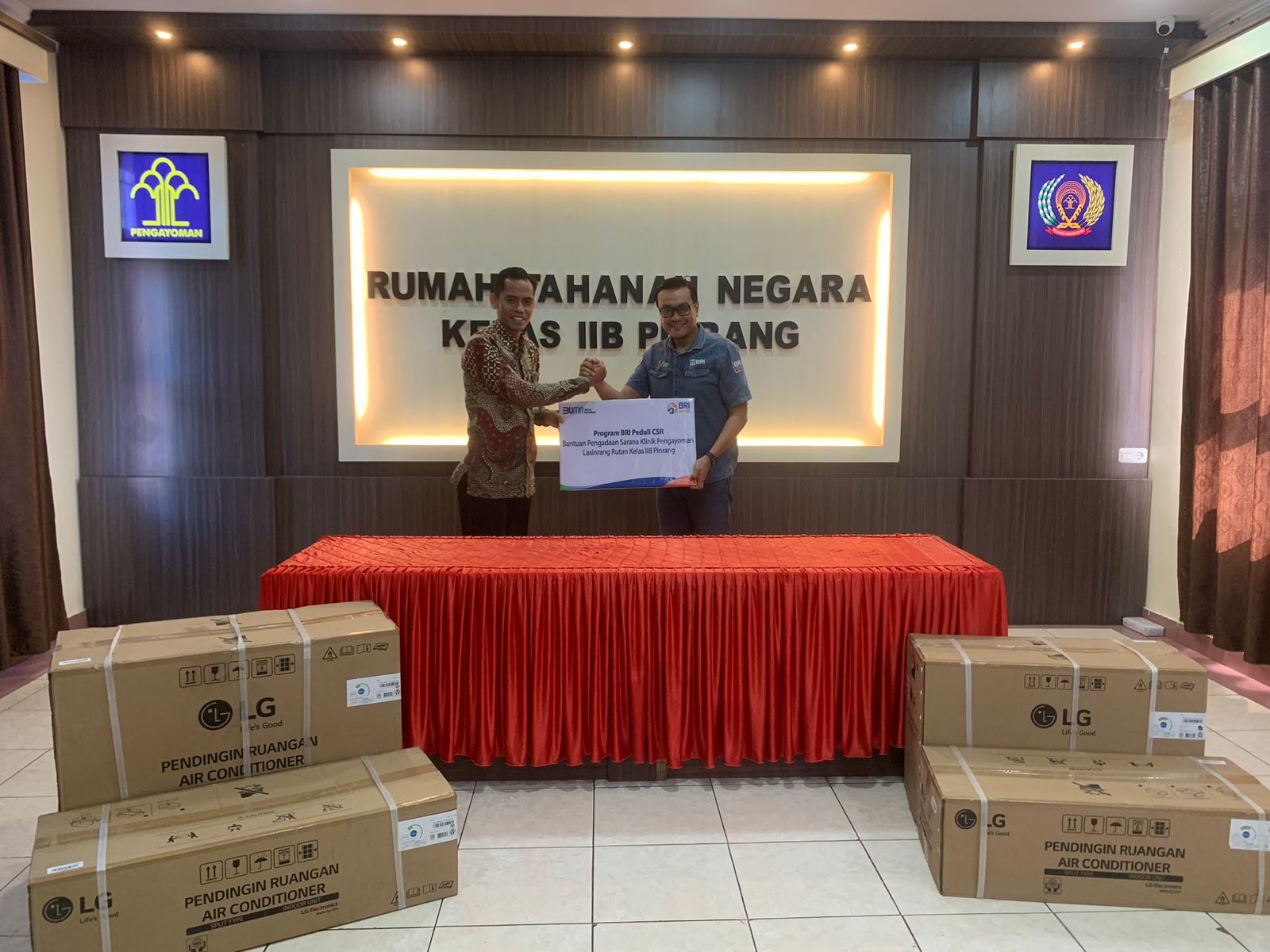 Rutan Pinrang Dapat Bantuan Penyediaan Sarana Klinik dari CSR BRI Cabang