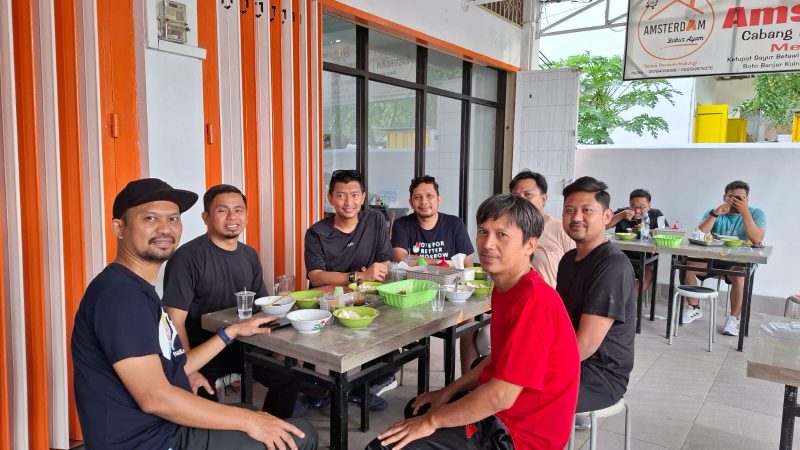 Tasming Hamid Jogging dan Sarapan bersama Arief Rosyid di Lapangan Andi Makkasau