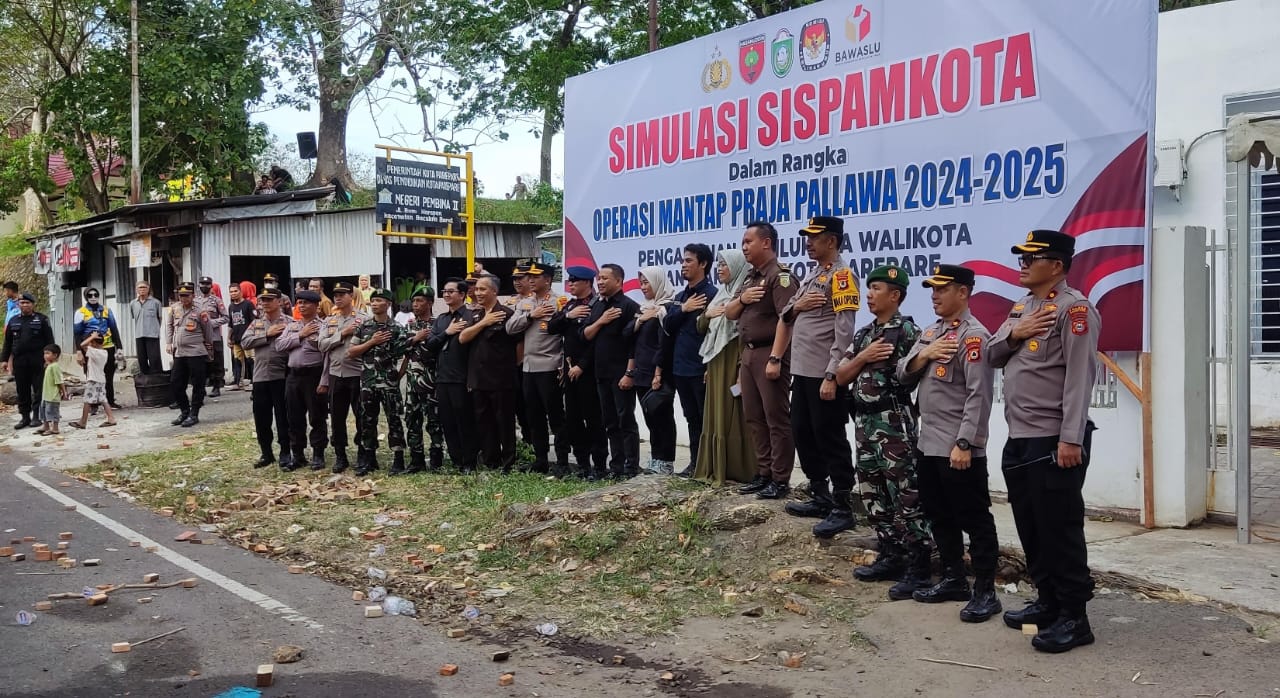 Pemkot Harap Skenario Massa Geruduk Kantor KPU Parepare Hanya Terjadi di Simulasi Pengamanan Pilkada