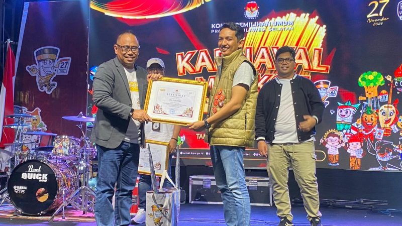 Karnaval Maskot Pilkada Sulsel 2024 Selesai, KPU Parepare Raih 2 Penghargaan