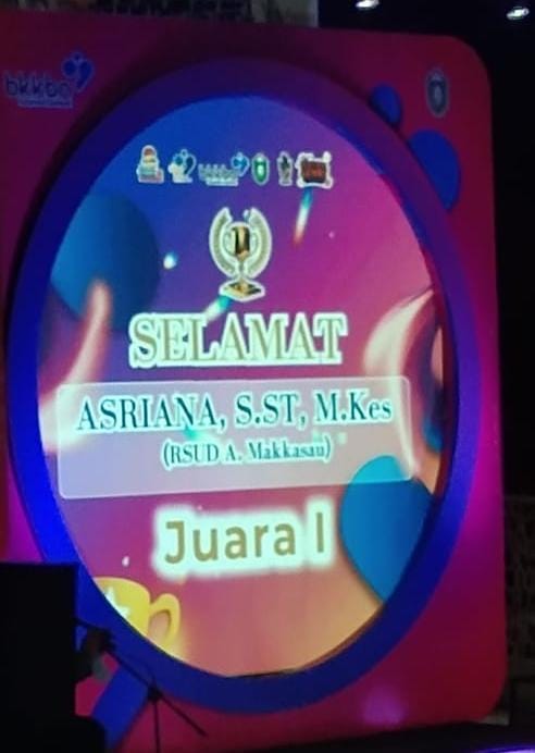 Bidan RSUD Andi Makkasau Asriana Juara 1 Lomba Harganas Parepare