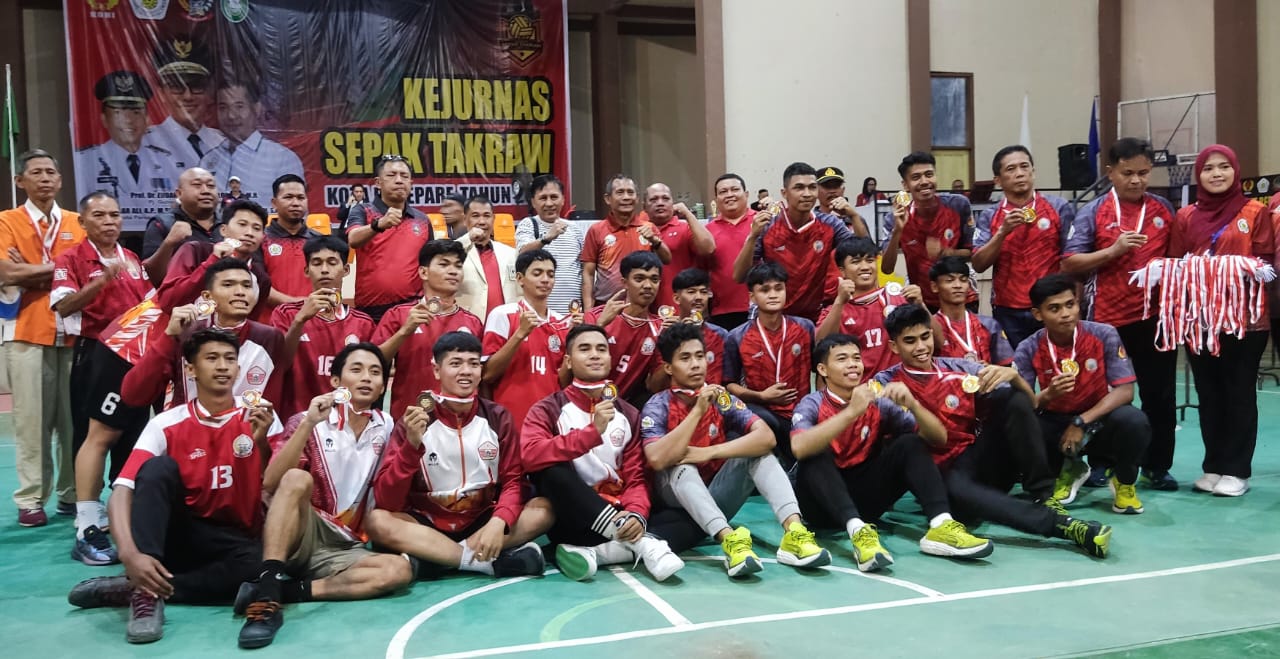 Sulsel Juara Umum, Pj Wali Kota Akbar Ali Tutup Kejurnas Sepak Takraw 2024 di Parepare