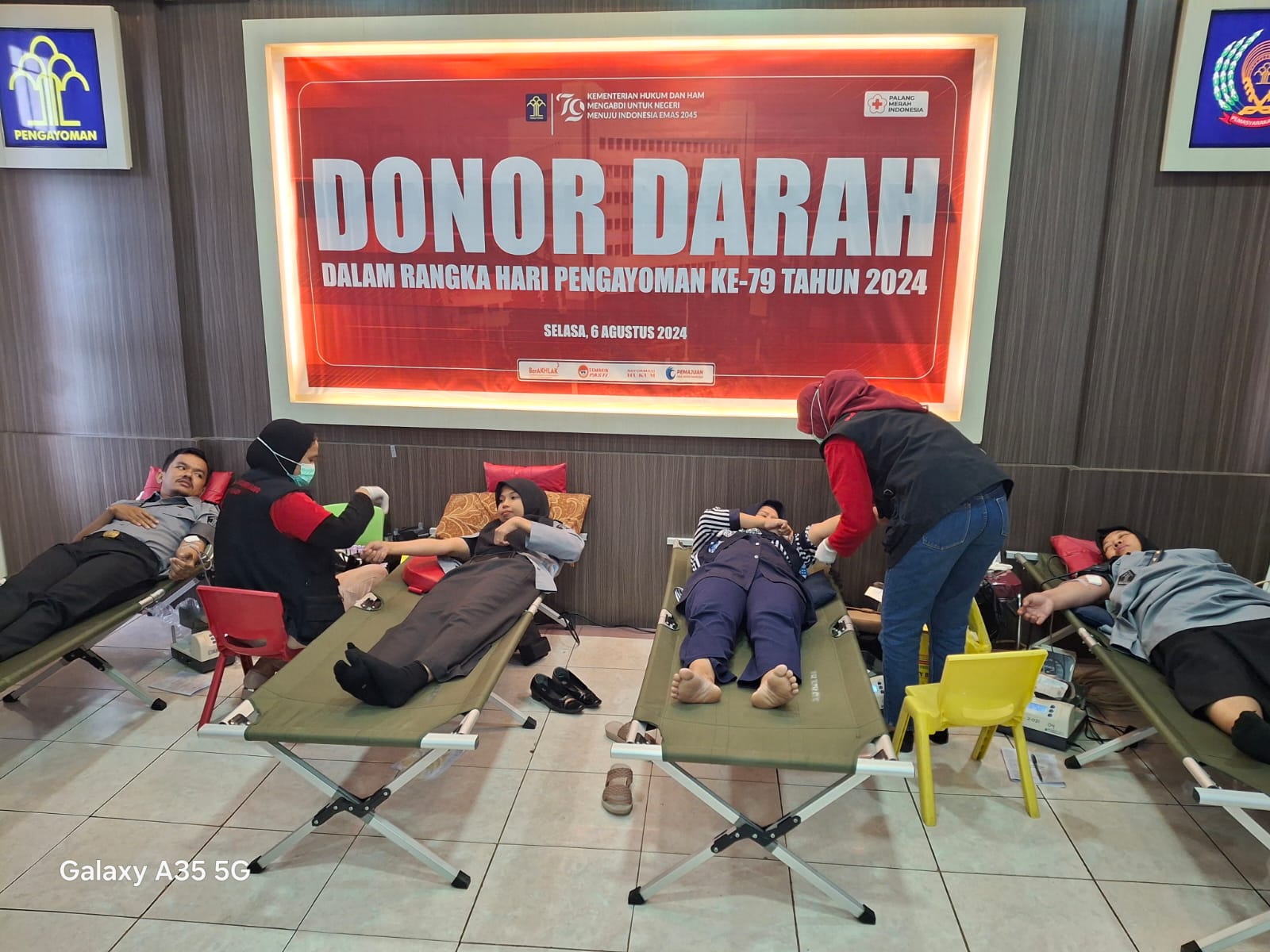 Sambut Hari Pengayoman ke-79, Rutan Pinrang Gelar Donor Darah