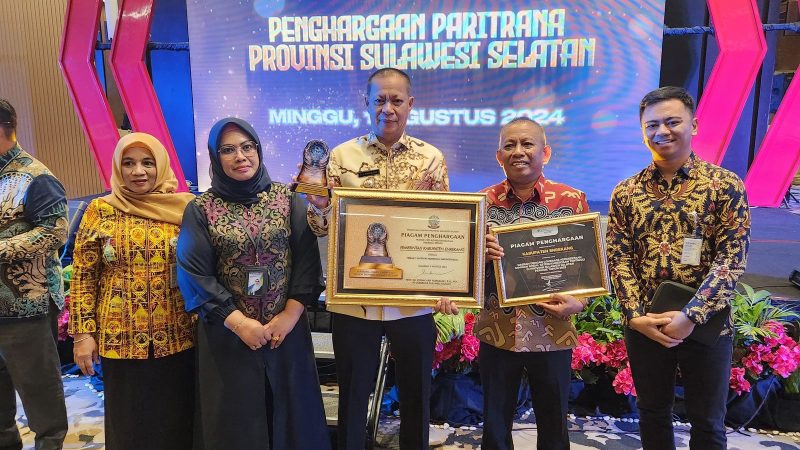 Coverage Tertinggi di Sulsel, Pemkab Enrekang Raih Paritrana Award