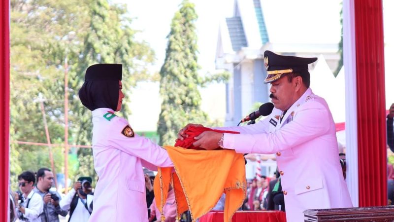 Berlangsung Khidmat, Pj Bupati Ahmadi Akil Pimpin Upacara Peringatan HUT RI ke 79 di Pinrang