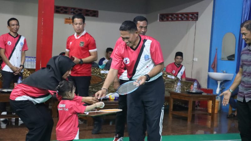 Pembukaan Kejuaraan Bulu Tangkis PB Asahan Bone Cup II, AKBP Erwin Syah Pesankan Junjung Tinggi Sportivitas