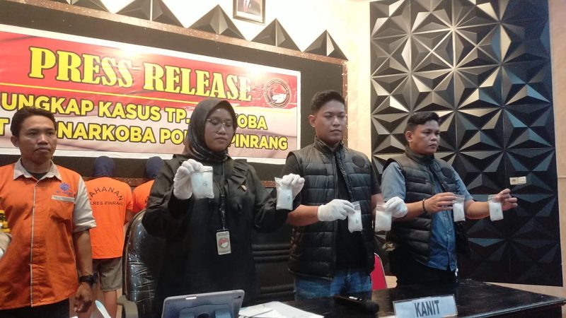 Sat Narkoba Polres Pinrang Amankan Dua Tersangka Penyalahgunaan Narkotika