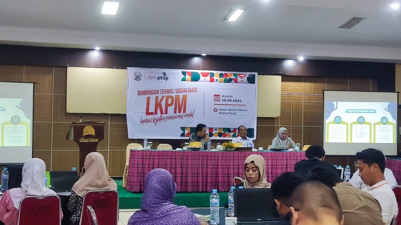 Sekda Husni Jadi Narasumber di Bimtek LKPM DPMPTSP Sulsel, Diikuti 50 Pelaku Usaha Parepare