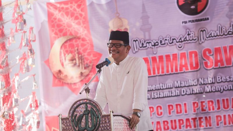 Cawagub Sulsel Nomor Urut 1 Azhar Arsyad Hadiri Maulid PDIP Pinrang