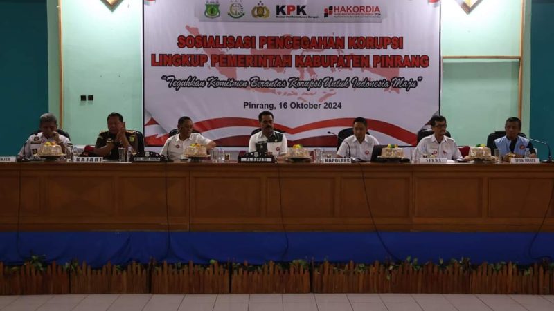 Hadiri Sosialisasi Pencegahan Korupsi, Pj Bupati Ahmadi Akil: Tutup Celah dan Budayakan Kerja Transparan