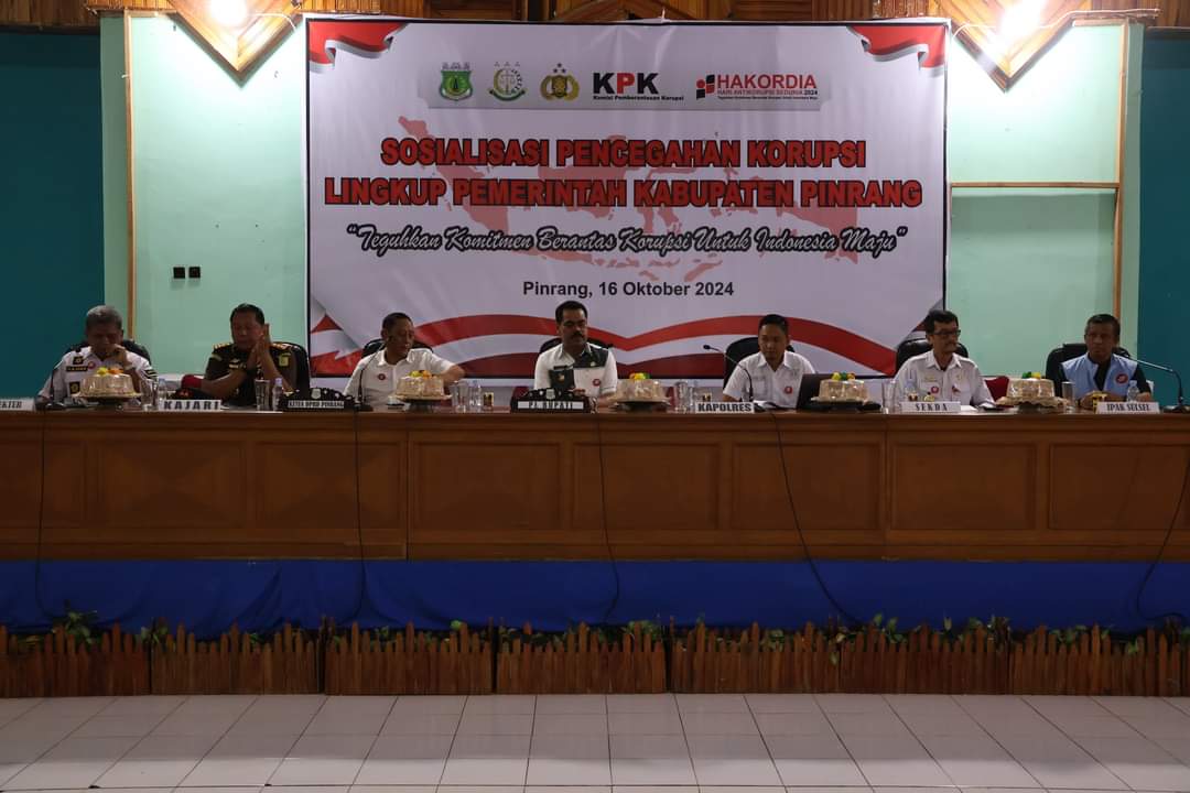 Hadiri Sosialisasi Pencegahan Korupsi, Pj Bupati Ahmadi Akil: Tutup Celah dan Budayakan Kerja Transparan