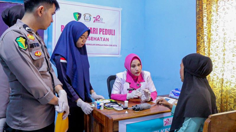 Bhayangkari Cabang Pinrang Gelar Bakti Kesehatan Deteksi Dini Skrining Penyakit Tidak Menular