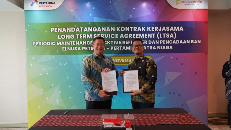 Pertamina Sulawesi dan Elnusa Petrofin Teken MoU LTSA untuk Pemeliharaan Tructive Refueller dan Pengadaan Ban