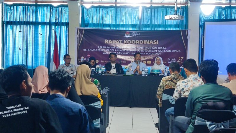 KPU Parepare Gelar Rakor Jelang Hari Pencoblosan