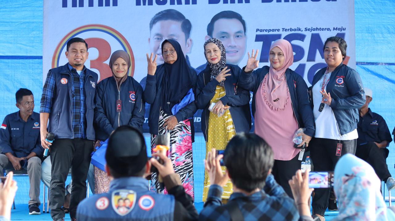 Tasming-Hermanto Disambut Hangat di Pantai Bibir, Harapan Warga Parepare Menggema