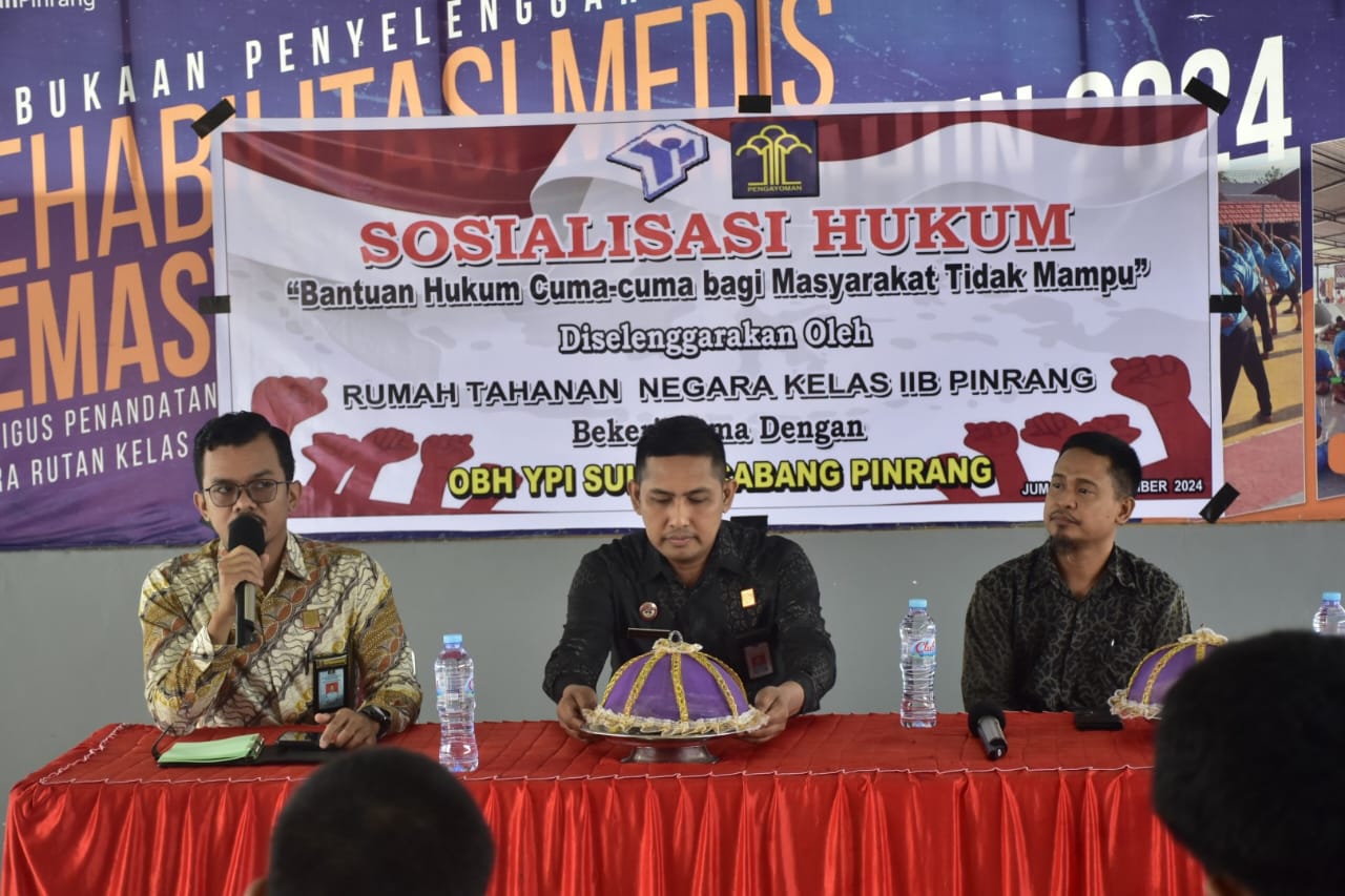 Rutan Pinrang Libatkan LBH Patriot Indonesia Berikan Penyuluhan Hukum bagi Tahanan Baru