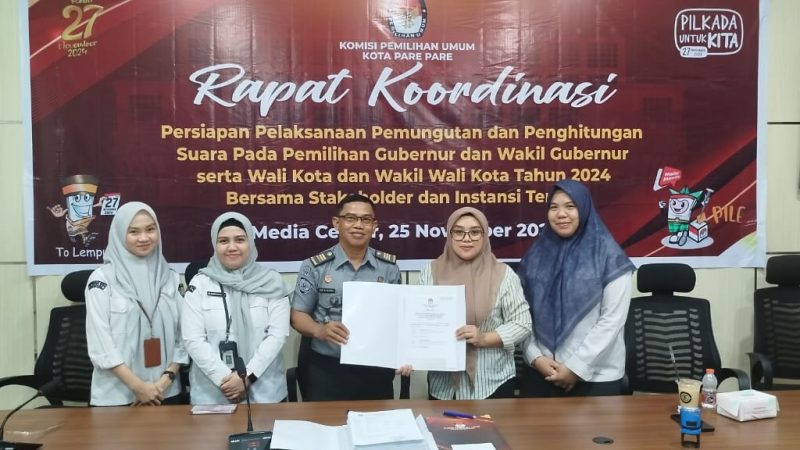 Komitmen Lapas Kelas IIA Parepare bersama KPU Siap Sukseskan Pilkada Serentak 2024