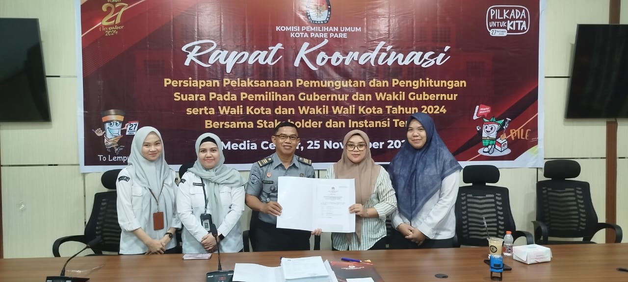 Komitmen Lapas Kelas IIA Parepare bersama KPU Siap Sukseskan Pilkada Serentak 2024